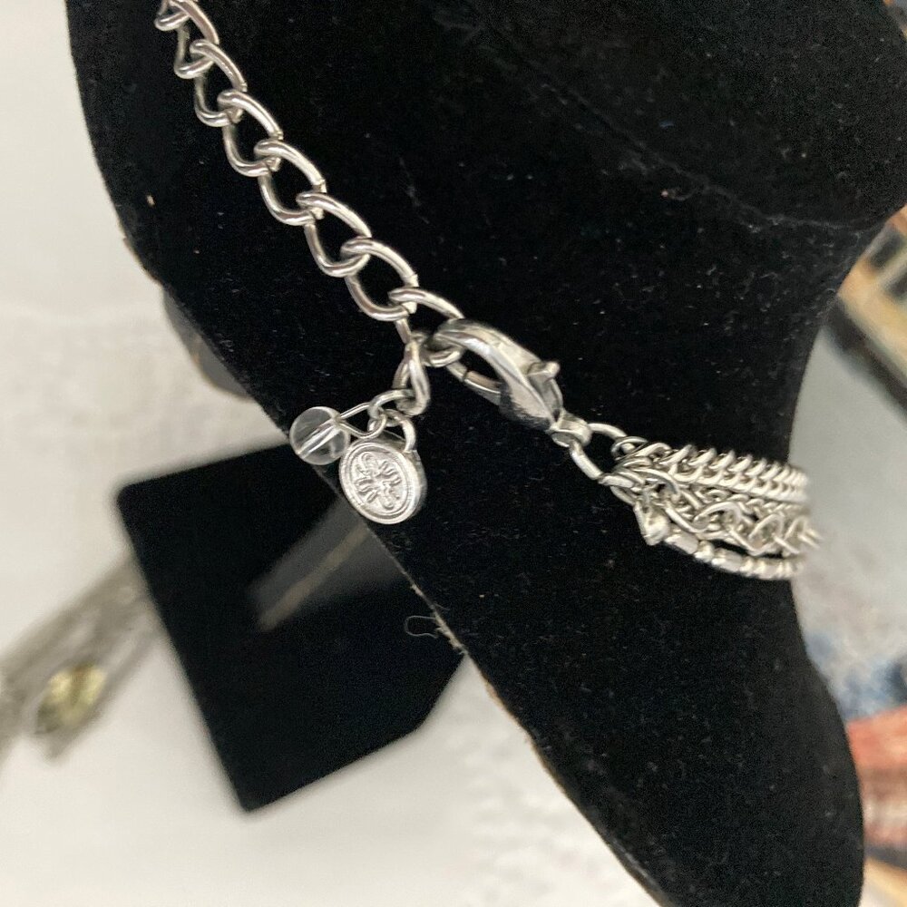 Vera Bradley Silver Layered Charm Necklace Earring Set - Picture 4 of 11